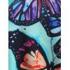Robe Teintée à Imprimé Papillon sans Manches - multicolor 2XL