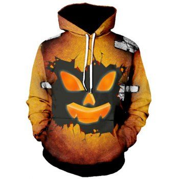 

Halloween Ghost Face Graphic Pullover Drawstring Hoodie, Chocolate