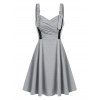 Robe Ligne A Croisée à Poitrine - Gris Clair 3XL