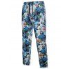 Pantalon Décontracté Imprimé Floral à Cordon - Bleu XL
