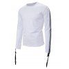 Sweat-shirt Simple Manches Zippées à Col Rond - Blanc XL