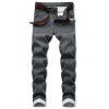 Pantalon en Denim Décontracté Droit Style Simple - Cendre gris 32