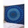 Tapisserie Imperméable Imprimé Fleurs et Goutte d'Eau - Bleu profond W91 X L71 INCH
