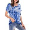 T-shirt Tunique Teinté à Manches Courtes - Bleu L