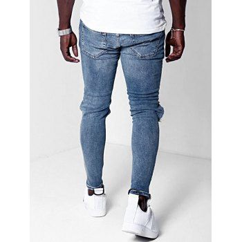 Distressed Destroy Wash Ripped Taped Jeans