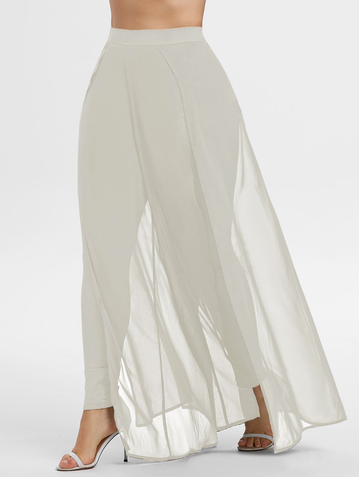 plus size white wide leg pants