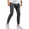 Pantalon en Couleur Unie à Pieds Etroits - Gris Foncé M