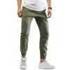 Pantalon en Couleur Unie à Pieds Etroits - Vert Armée M