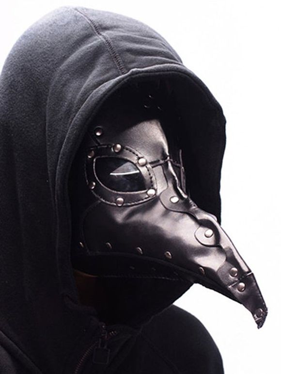 Masque Soirée d'Halloween en Cuir PU - Noir 