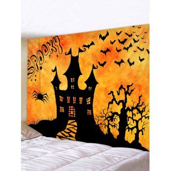 

Halloween Digital Printing Castle Waterproof Tapestry, Multicolor