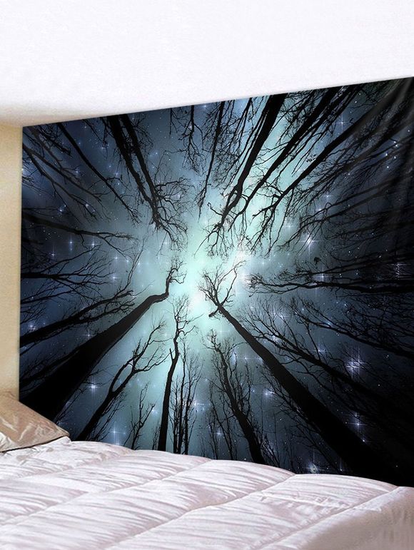 Tapisserie Murale Imperméable 3D Etoile Arbre Imprimés - multicolor W91 X L71 INCH