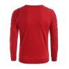 Sweat-shirt Décontracté Plissé à Manches Raglan - Rouge XS