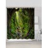 Rideau de Douche Imperméable Motif Forêt Ensoleillée - multicolor W71 X L71 INCH