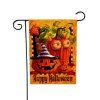 Drapeau de Jardin d'Halloween en Pelouse à Double Face en Lin avec Imprimé - multicolor B 