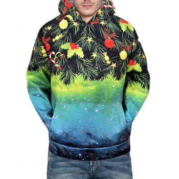

Christmas Candy Pattern Kangaroo Pocket Hoodie, Aquamarine
