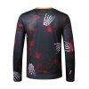 Halloween Scary Hand Faux Suit Pattern Slim Fit T Shirt - BLACK 2XL