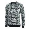 Sweat-shirt Décontracté Plissé à Manches Raglan - ACU Camouflage XS