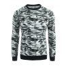 Sweat-shirt Décontracté Plissé à Manches Raglan - ACU Camouflage XS