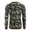 Sweat-shirt Décontracté Plissé à Manches Raglan - Camouflage des Bois XS