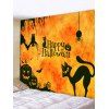 Tapisserie Murale Décorative d'Halloween Motif Animal - Orange Halloween W91 X L71 INCH