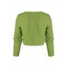 Ribbed Front Twist Short Sweater - PISTACHIO GREEN 3XL