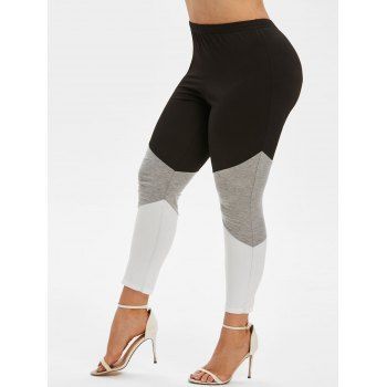 

Plus Size Colorblock Ninth Leggings, Multicolor