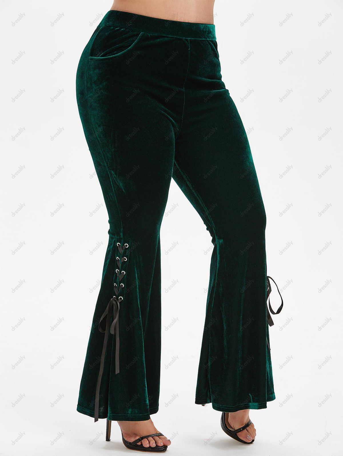 green velvet pants