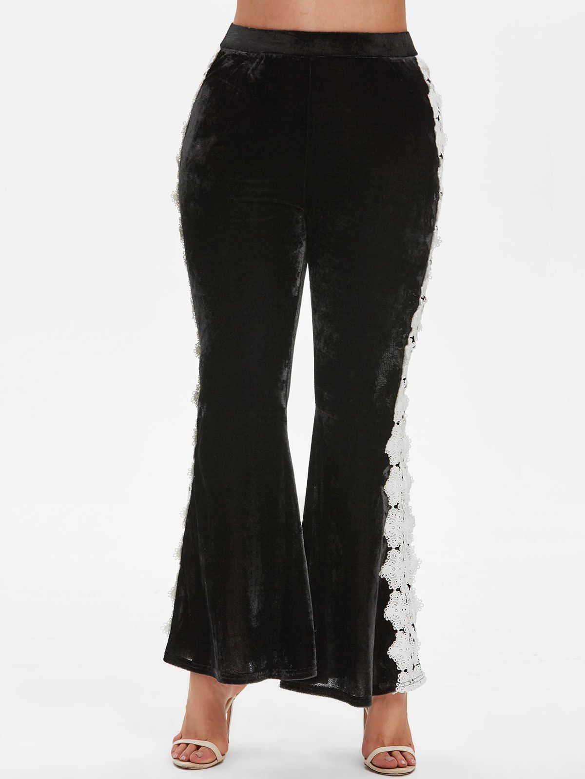 velvet bell bottom pants