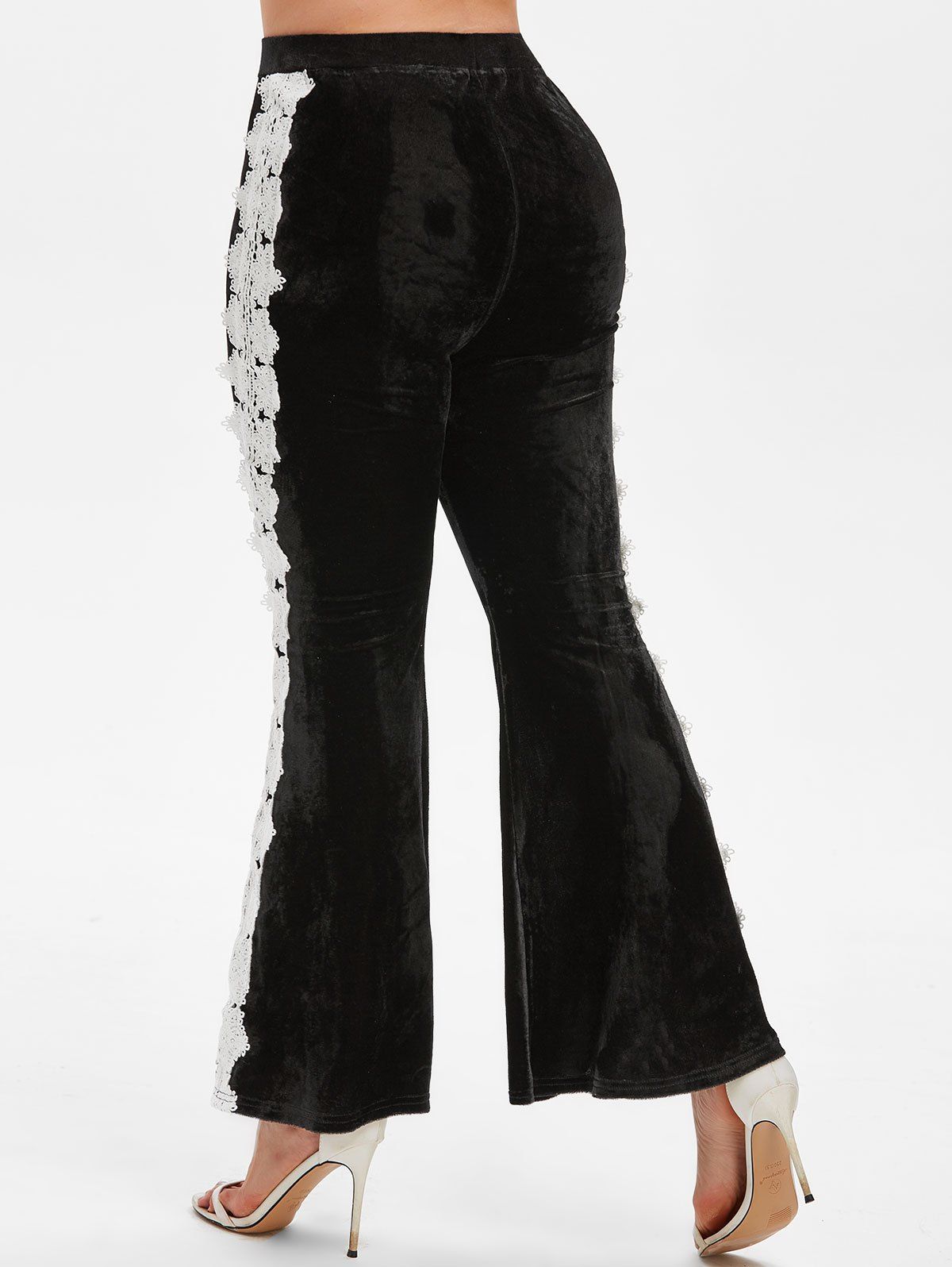 velvet bell bottom pants