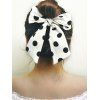 Cravate Motif à Pois avec Nœud Papillon avec Ruban - Blanc 