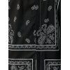 Chemise Vintage Motif de Cachemire à Manches Longues - Noir 2XL