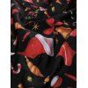 Christmas Pattern Kangaroo Pocket Hoodie - JET BLACK 2XL