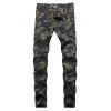 Camouflage Print Tapered Jeans - WOODLAND CAMOUFLAGE 32