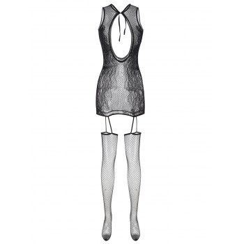 Image of Fishnet Cut Out Tie Back Plus Size Lingerie Body Stocking