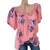 Haut en Dentelle Au Crochet à Imprimé Fleuri de Grande Taille - Rose clair 4XL