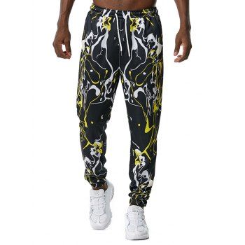

Drawstring Paint Splatter Print Casual Pants, Multicolor