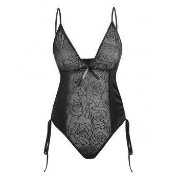 Image of Plus Size Plunge Cinched Lingerie Teddy