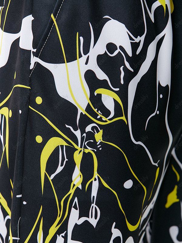 [50% OFF] 2021 Drawstring Paint Splatter Print Casual Pants In ...