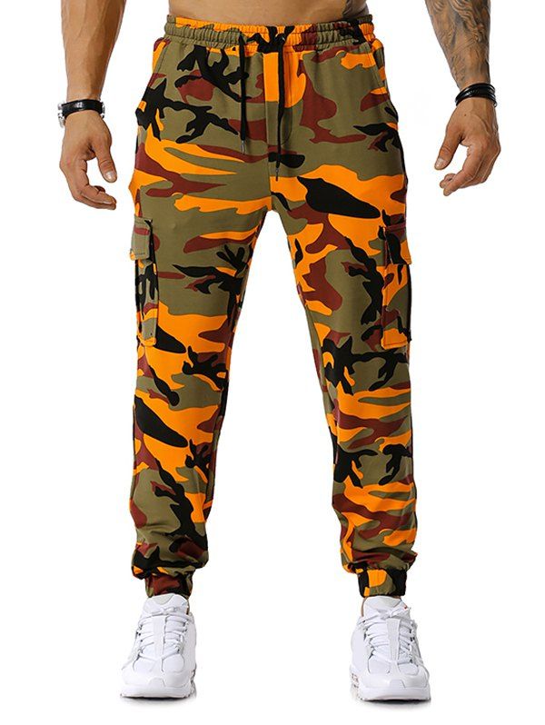 camo cargo jogger pants