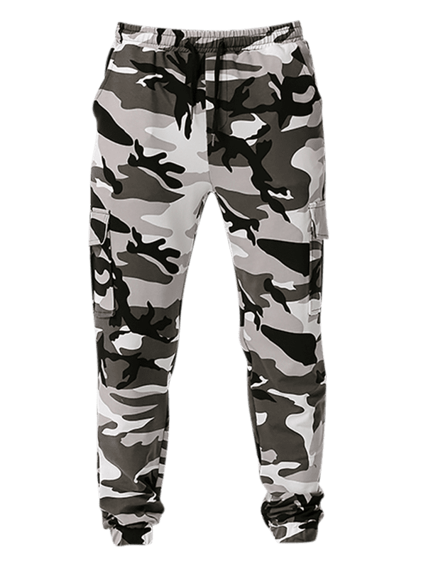 [35% OFF] 2021 Camo Print Lounge Cargo Jogger Pants In GRAY | DressLily
