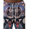 Pantalon Décontracté Tribal Imprimé Partout - multicolor S