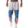 Pantalon Décontracté Cachemire à Imprimé Fleur Contrastée à Cordon - multicolor L