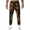 Pantalon de Sport Camouflage Imprimé à Cordon - Vert Armée 2XL