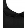 Printed Asymmetrical Vintage Long Sleeve Dress - BLACK M