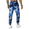 Pantalon de Jogging Décontracté Camouflage Imprimé en Blocs de Couleurs - Bleu 2XL