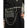 Ceinture Amovible à Chaîne Œillet Style Punk - Noir 