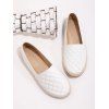 Chaussures Mocassins Matelassées Plates en Cuir - Blanc EU 39