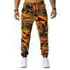 Pantalon de Jgging Cargo Camouflage Imprimé - Orange 2XL