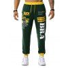 Pantalon de Sport Drapeau Brésilien Graphique Imprimé - Vert M