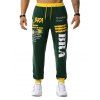 Pantalon de Sport Drapeau Brésilien Graphique Imprimé - Vert L